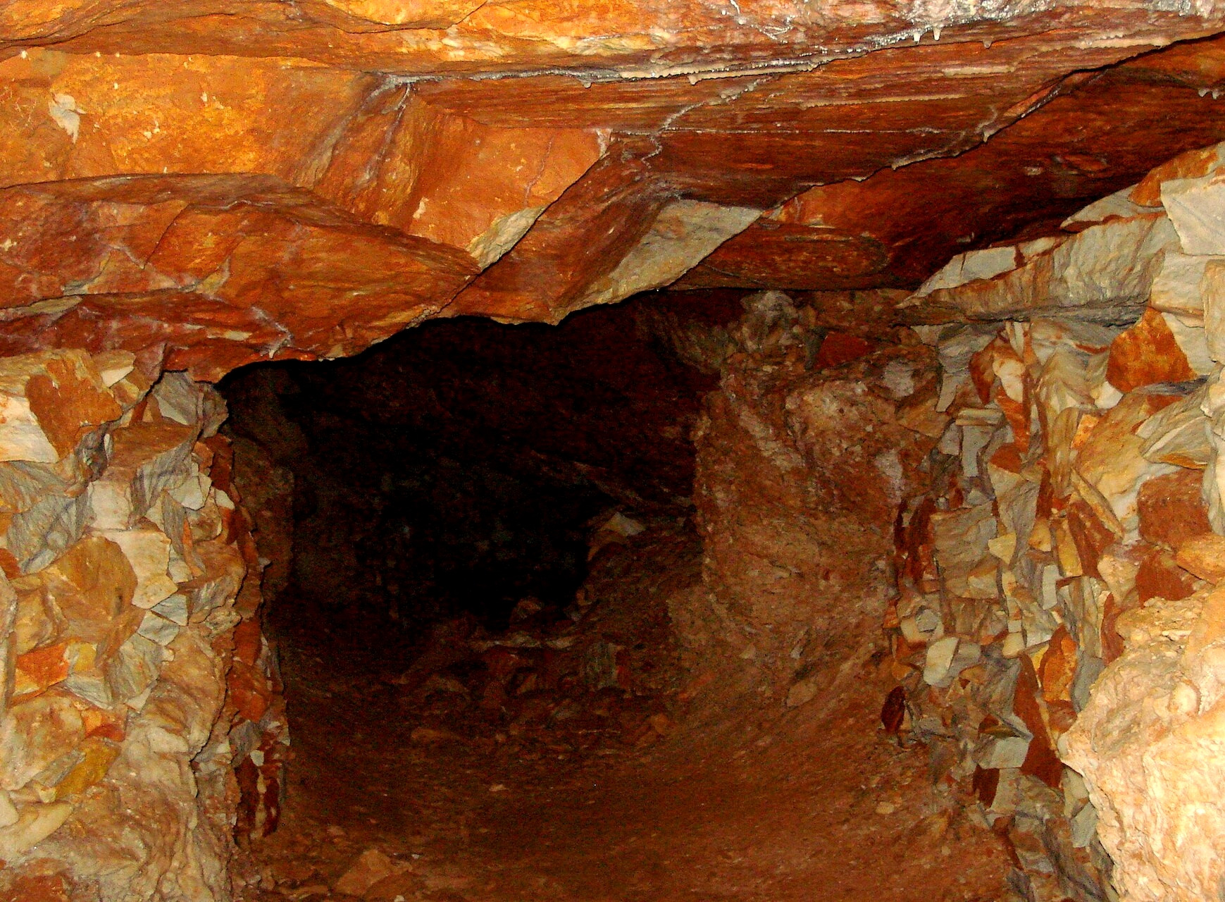 Underground gallery of the ancient marble quarries - Paros, Cyclades - Greece