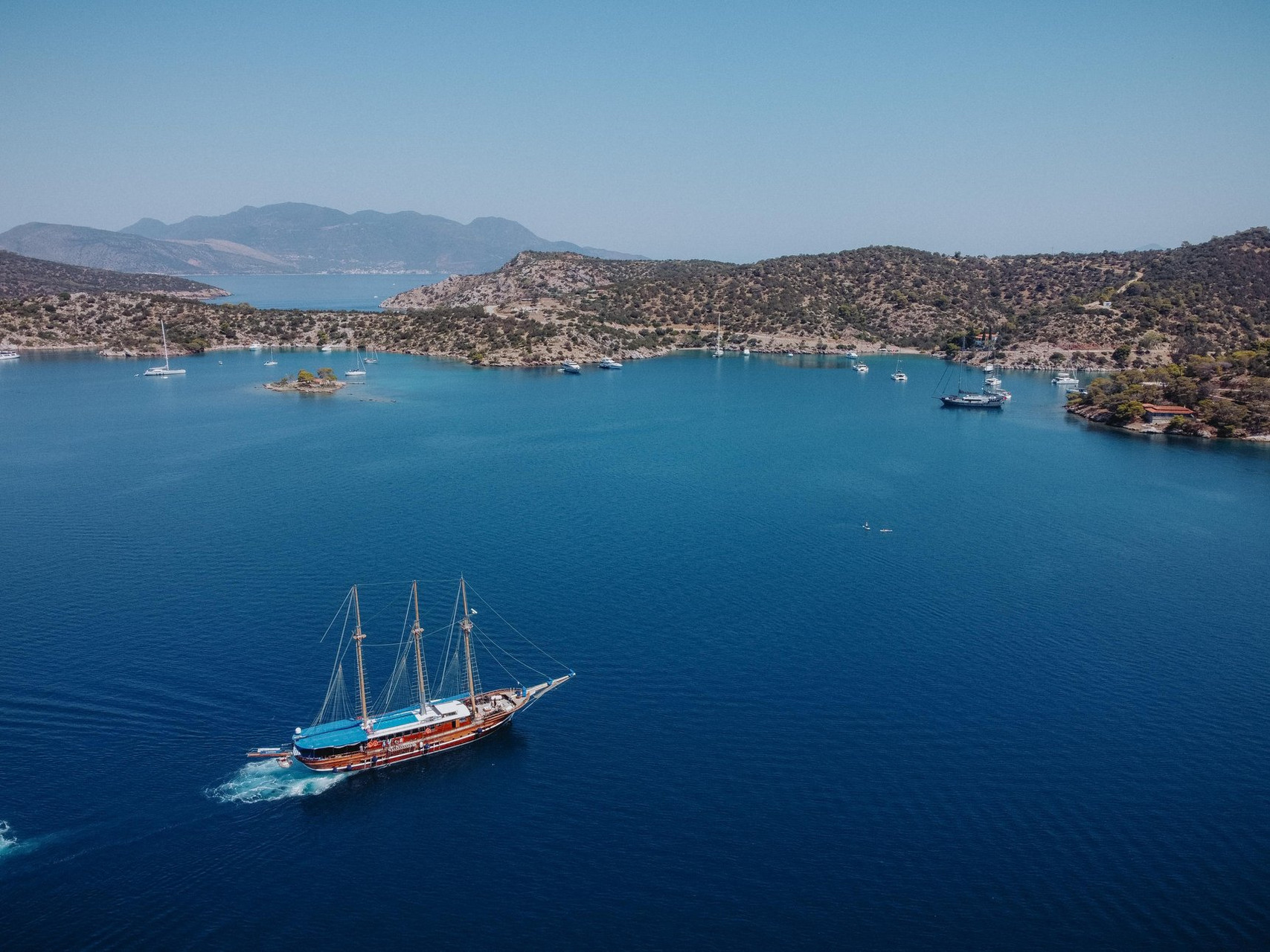 Boat along the coast - Crete - Greece