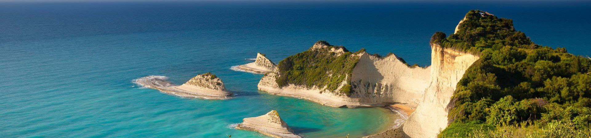 Cape Drastis cliffs and Ionian Sea - Corfu - Greece