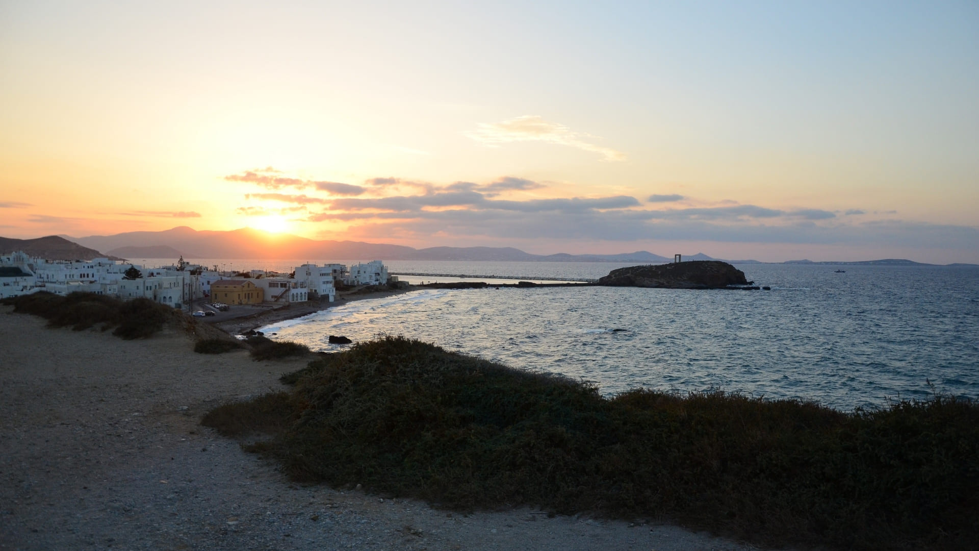 The Portara of Naxos at sunset - Cyclades - Greece