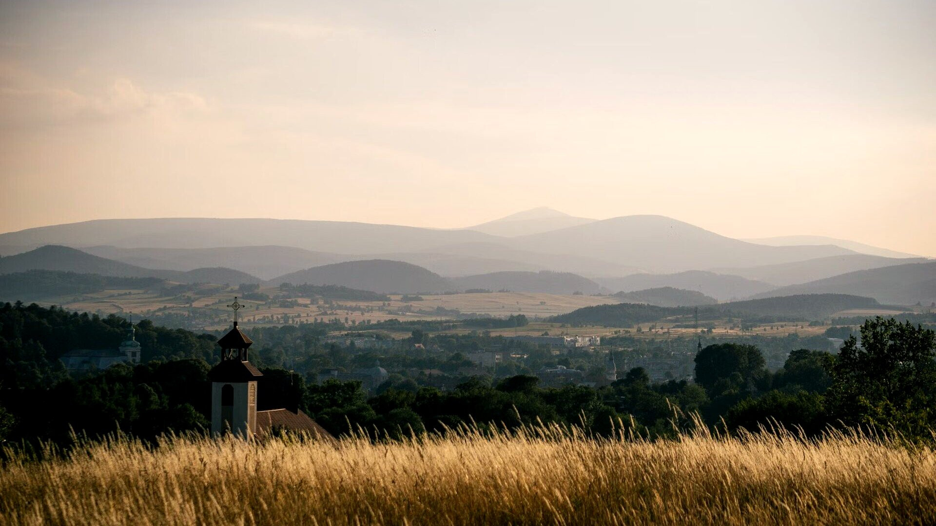 Golden plain and mountains of Crete in autumn