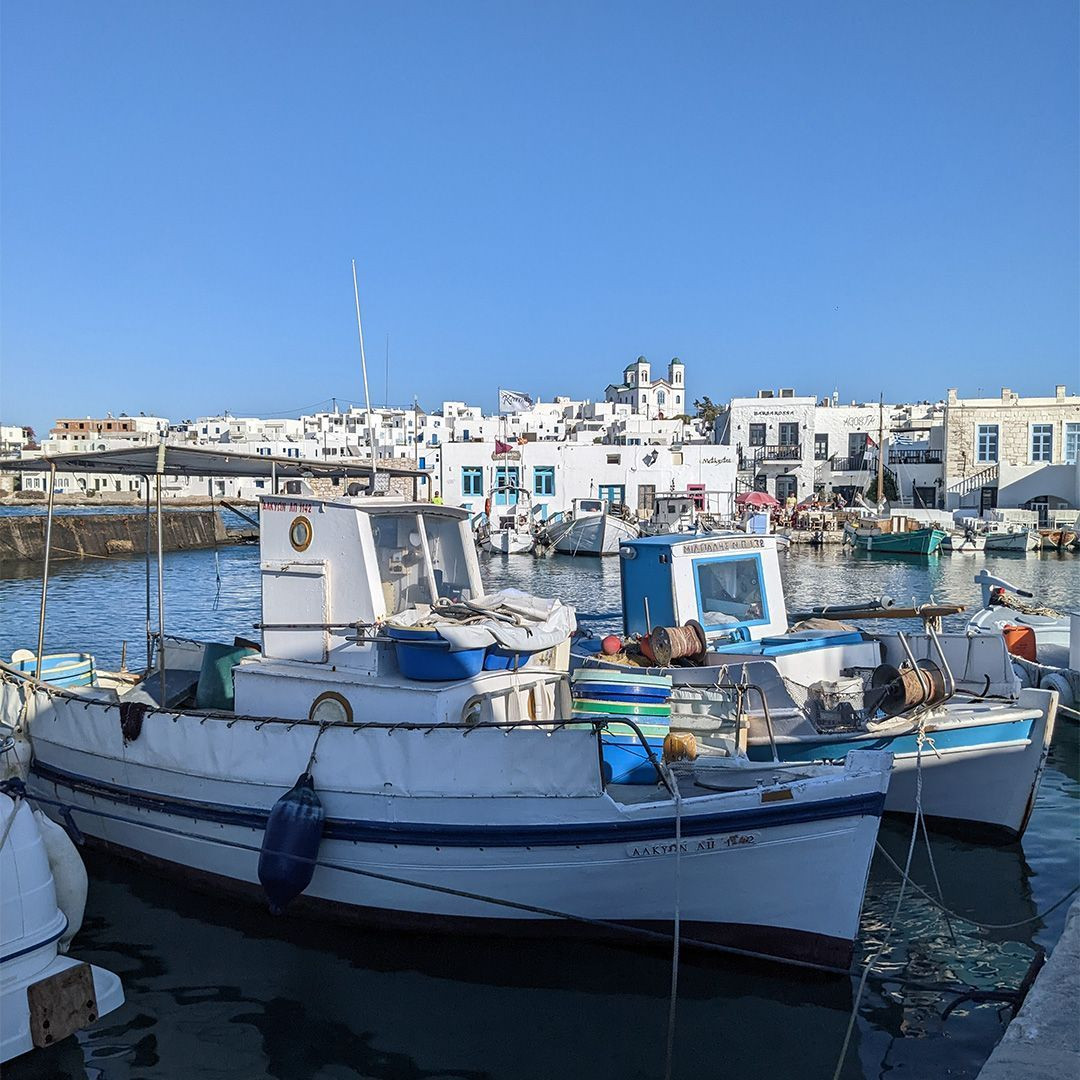Fishing boats in the harbour of Naoussa - Paros - Greece