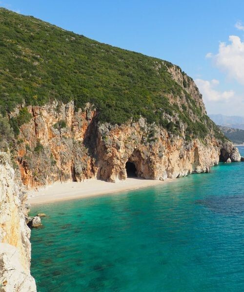 Forokli bay, turquoise waters in the north of the island - Karpathos - Greece
