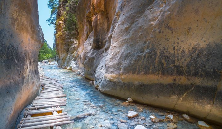 The Samaria gorge in the White Mountains - Crete - Greece