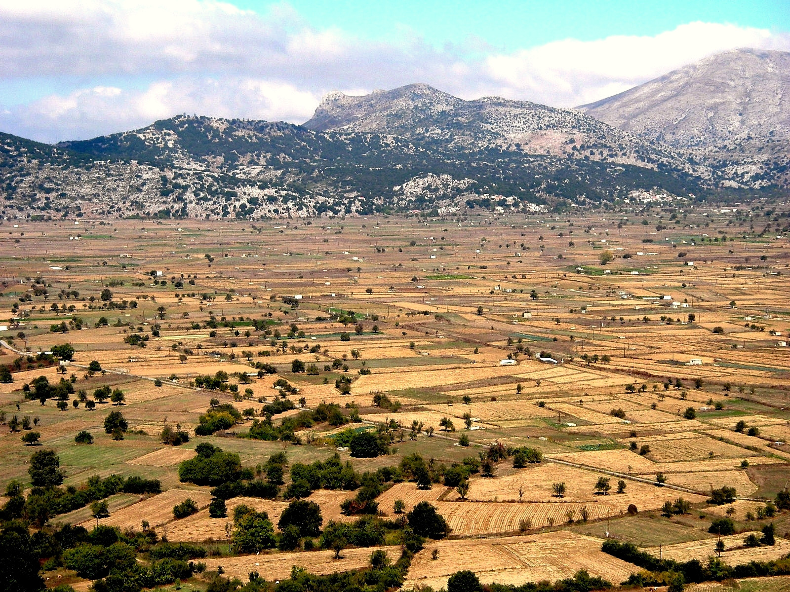 The Lassithi plateau and its patchwork fields - Crete - Greece