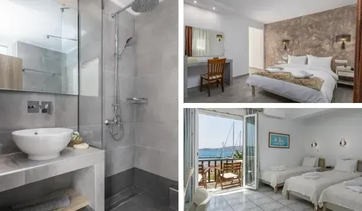 Hotel Portiani moderne avec vue mer et chambres elegantes - Cyclades Grece