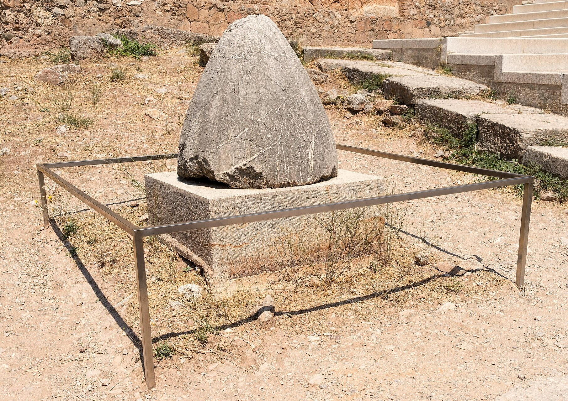 The omphalos, navel of the ancient world - Delphi - Greece