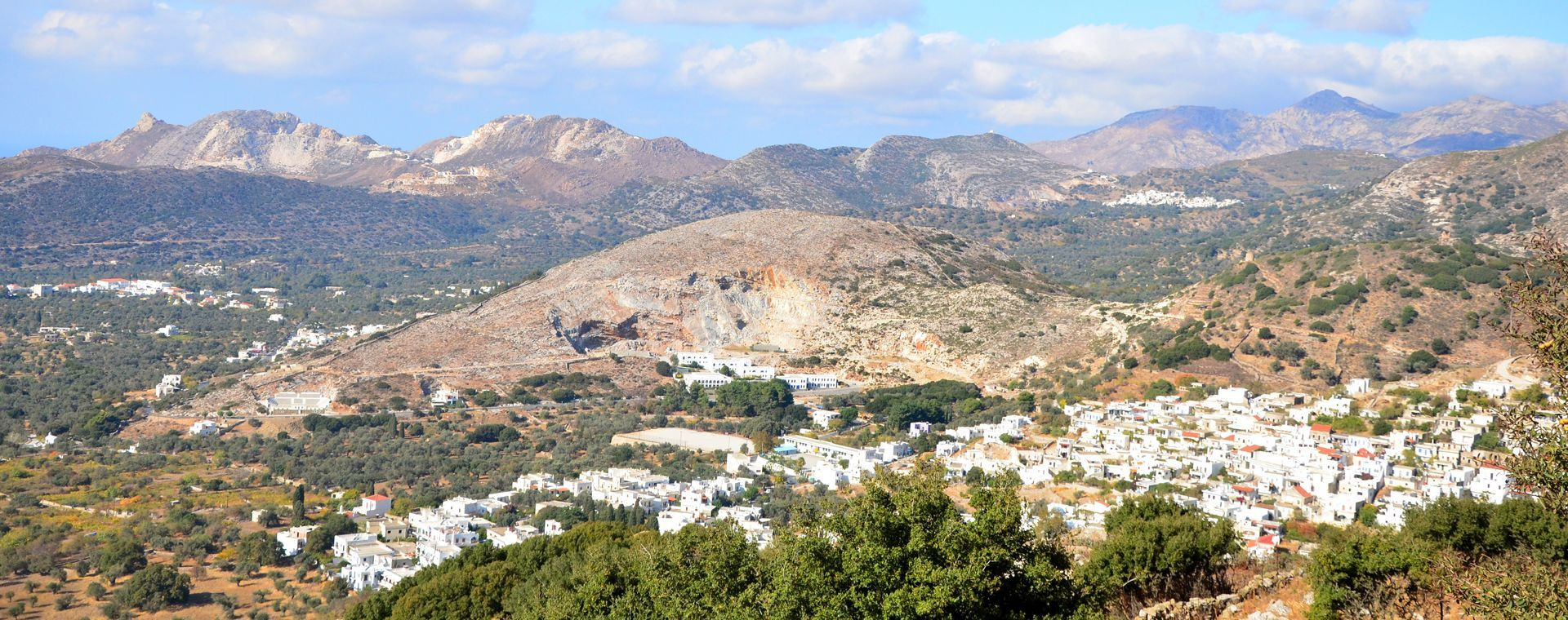 Panorama over the village of Filoti - Naxos - Greece