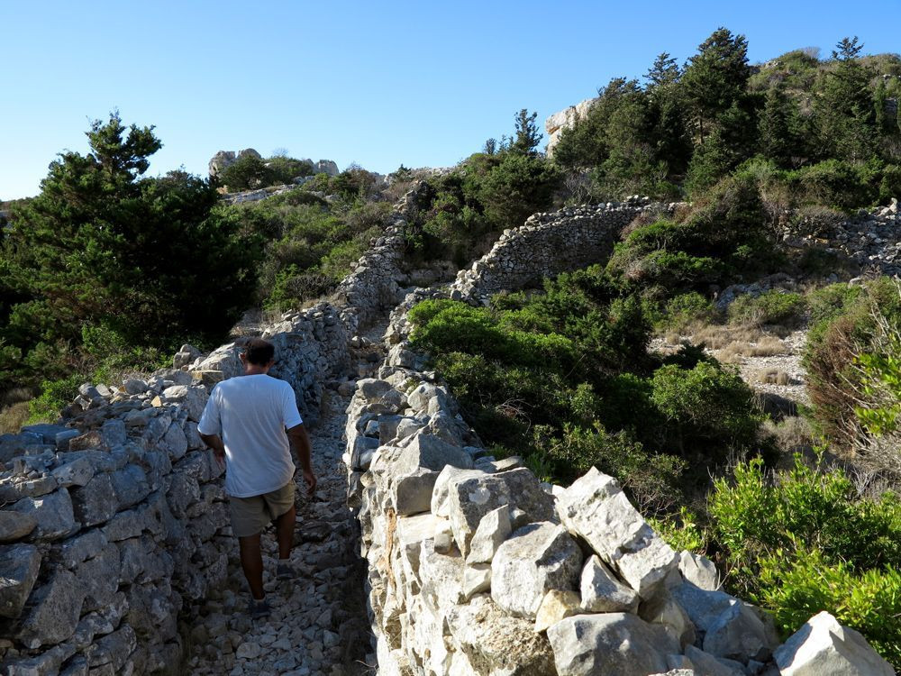 Path lined with dry-stone walls - Paxos - Greece