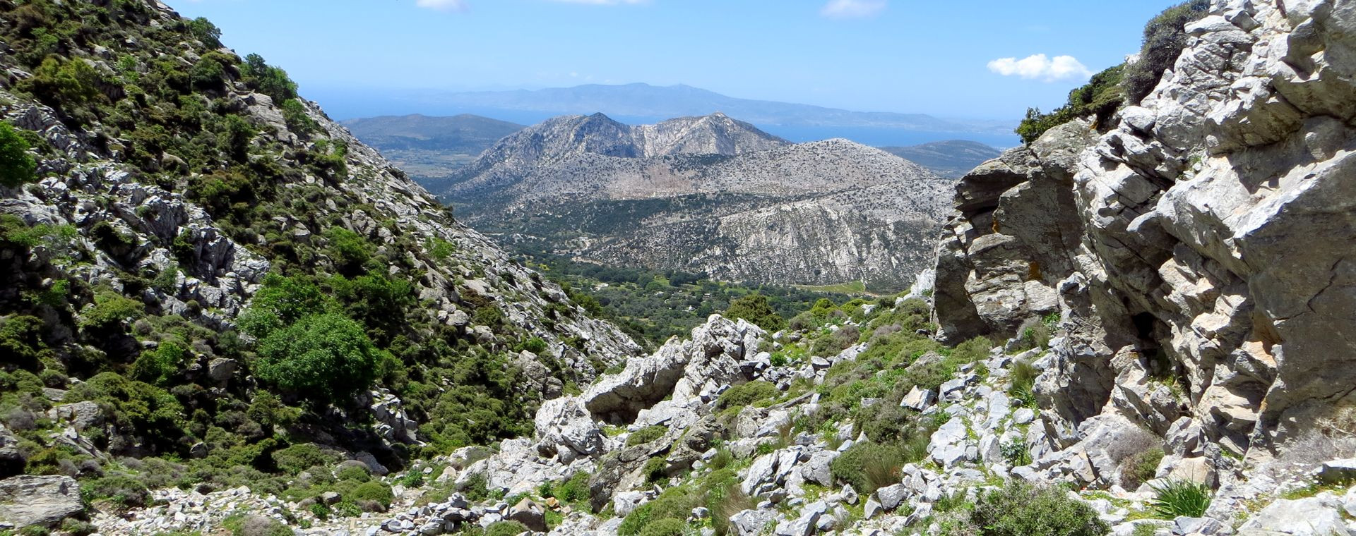 Mountain landscape and inland valley - Naxos - Cyclades, Greece
