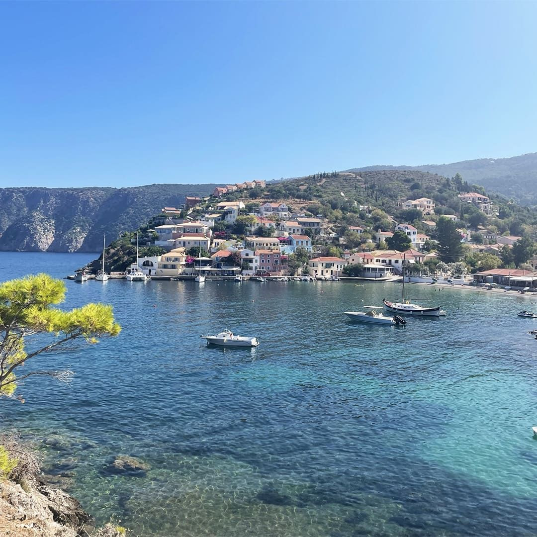The harbour of Assos and its turquoise bay - Kefalonia - Greece