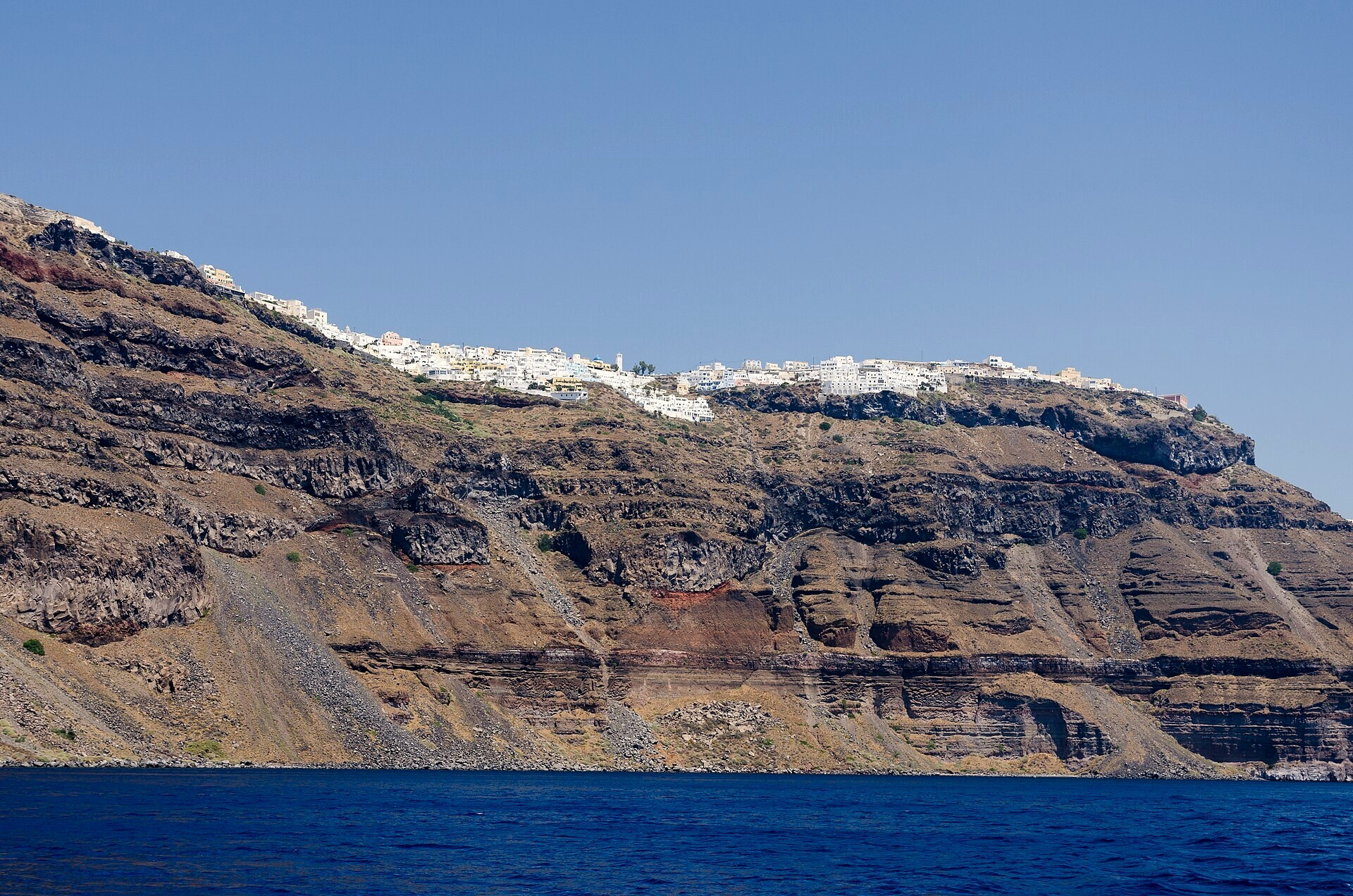 The caldera rim at Firostefani - Santorini, Cyclades - Greece © Norbert Nagel / Wikimedia (CC BY-SA 3.0)