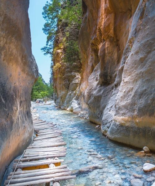 Walking in the Samaria gorge - Crete - Greece